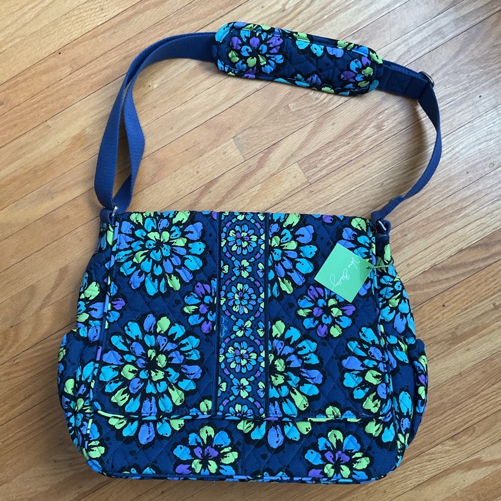 Vera Bradley Messenger Style Baby Diaper Bag Indigo Pop NWT
